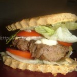 Cheese-burger (pain au son d’avoine)