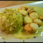 Dome de poireaux citronné & St Jacques curry – de JuJuBe