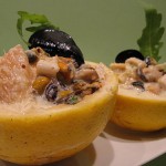Pamplemousse farci de moules et crevettes – de Saveursetfantaisies
