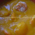 Velouté de potiron-gambas