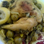 Poulet m’chermel (aux olives et citrons confits)