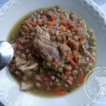 Jarret de porc aux lentilles