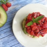 Tartare d’avocat et de fraises