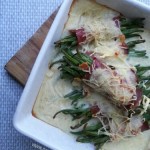 Gratin de fagot de haricots verts au jambon Serrano {sans gluten}