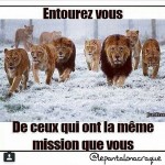 Entourez vous de ceux qui ont la même mission que vous…