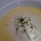 Velouté maïs doux-colza, crème au hareng fumé d’Alain Passard