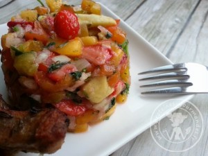 Salade d'accompagnement d'une viande grillée