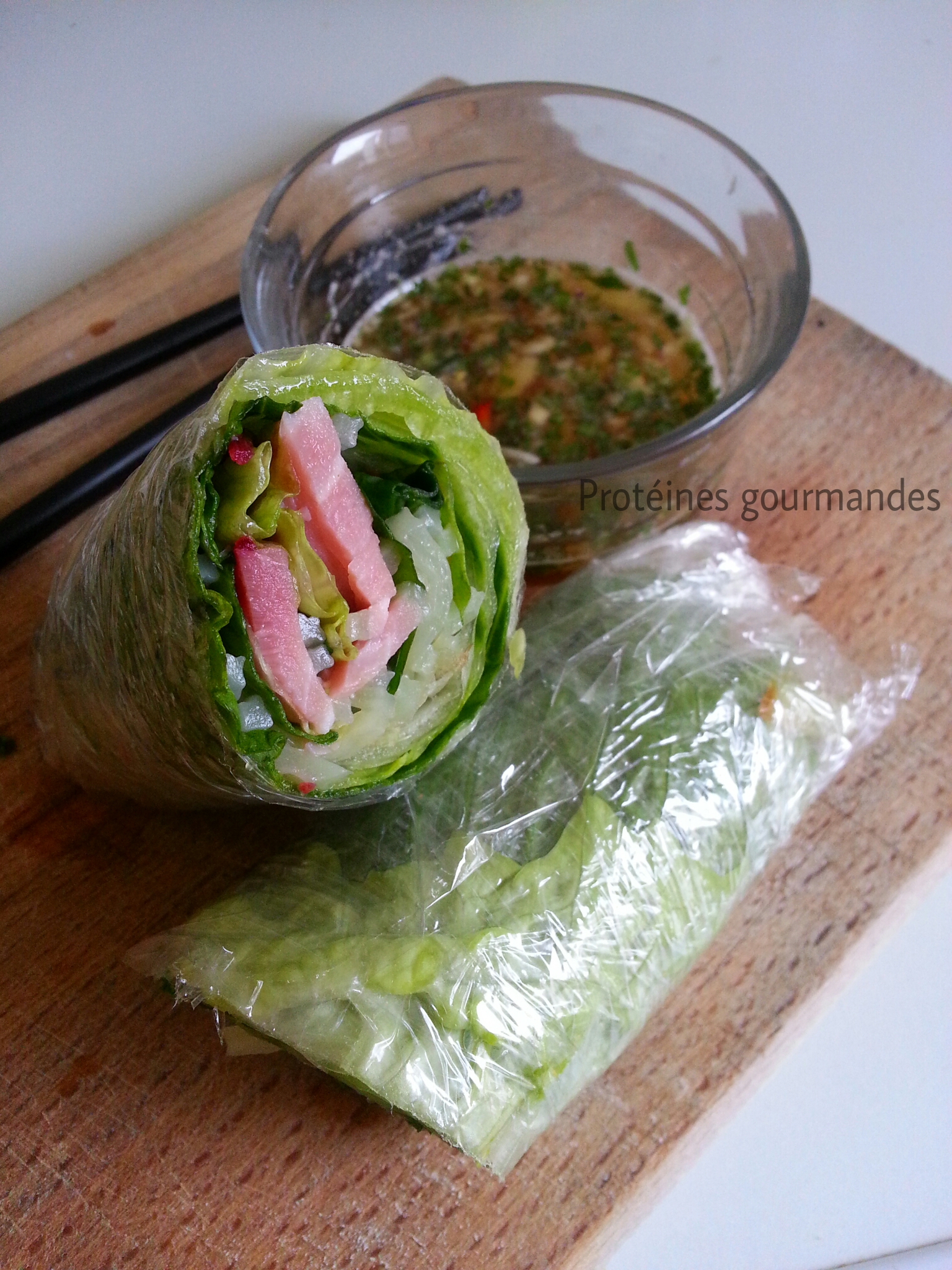 Rouleaux de printemps (sans galette de riz) Protéines-Gourmandes